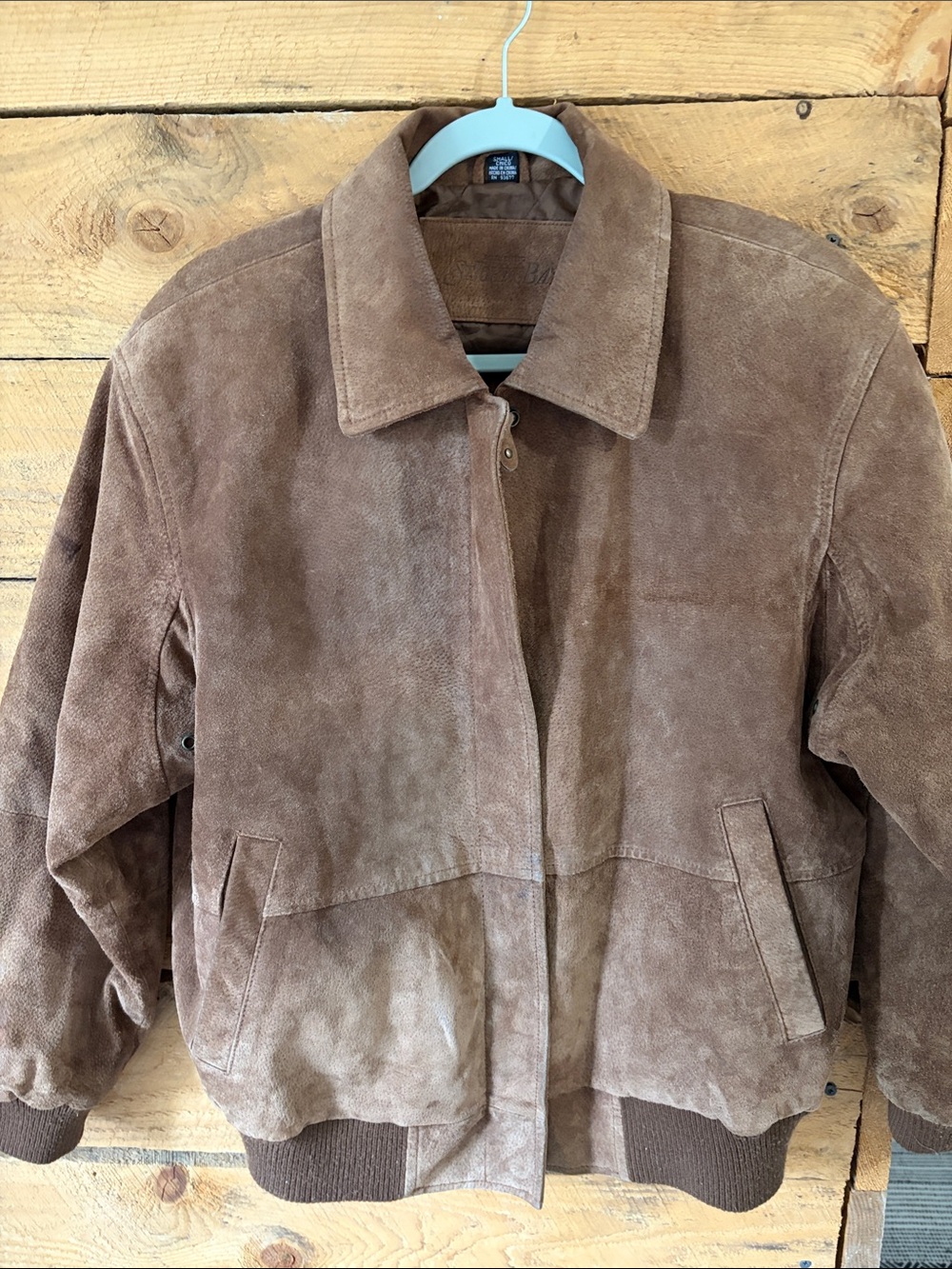 WM Suede Bomber Jacket - Brown